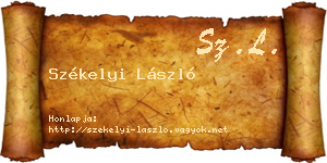 Székelyi László névjegykártya