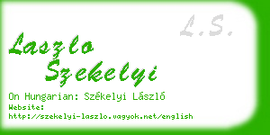 laszlo szekelyi business card
