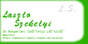 laszlo szekelyi business card